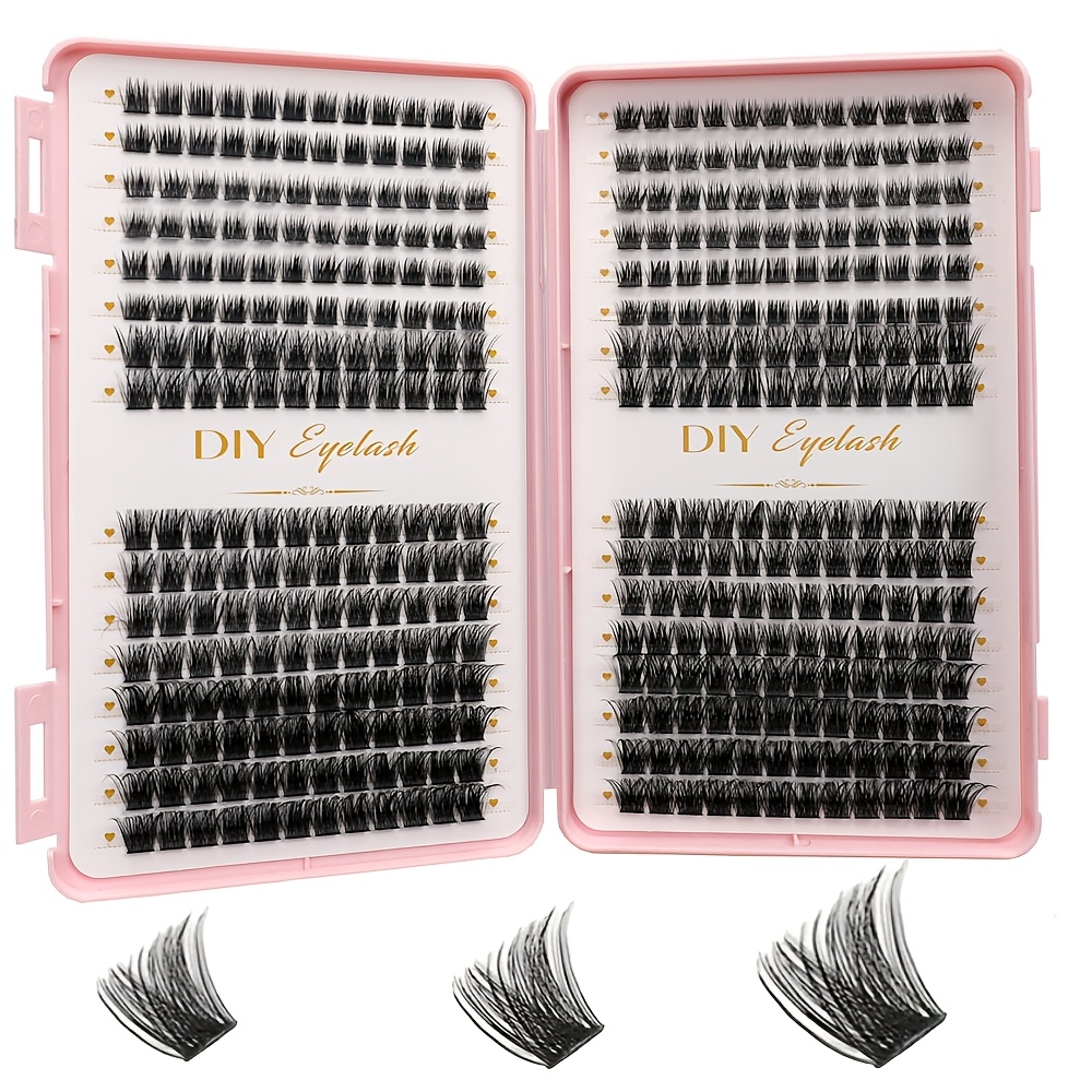 Eyelash Extension In Chinese - หนังสือสอนต่อขนตา DIY, 384/416 ช่อขนตาแบบ D-Curl, ทรงตาแมว/ตาจิ้งจอก,