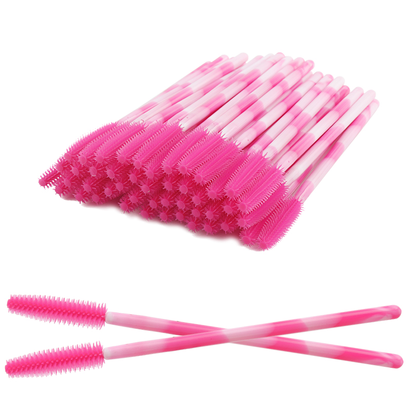 Micro Brush Applicator - แปรงปัดขนตาซิลิโคนแบบใช้แล้วทิ้ง 50/100 ชิ้น แปรงแต่งหน้าขนตาสีสันสดใส แปรงมาสคาร่า อุปกรณ์ต่อขนตา