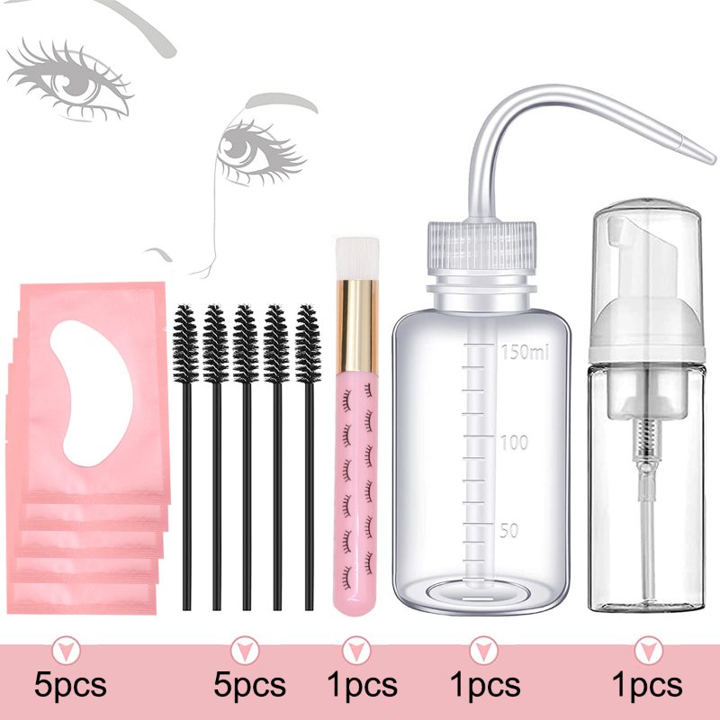 Eyelash Extension Wash Kit - ชุดทำความสะอาดขนตาปลอม 13 ชิ้น 5 in 1