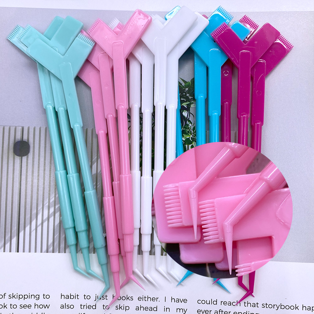 Micro Brush Applicator - 10/20/30 ชิ้น หวีดัดขนตาแบบใช้ซ้ำได้ รูปตัว Y อุปกรณ์ต่อขนตา