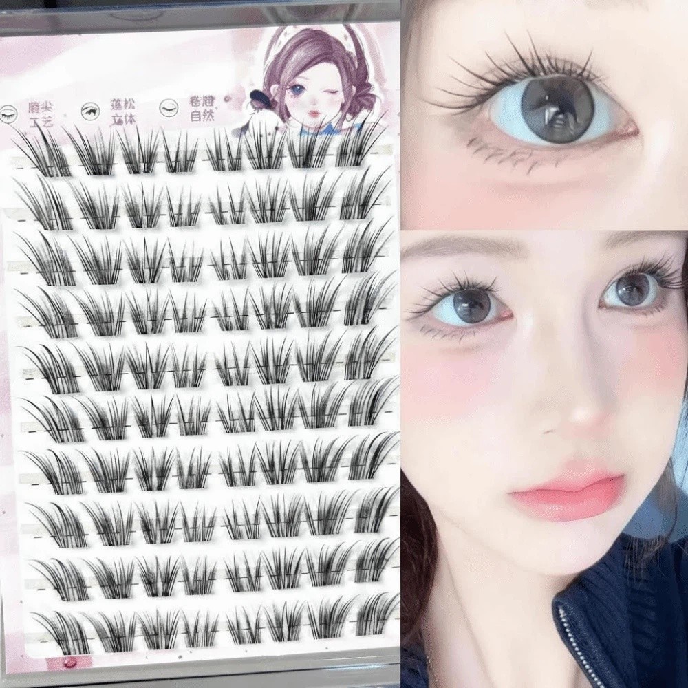 Eyelash Extension In Chinese - ขนตาปลอมแบบเต็มแถบ สไตล์จีนแบบใหม่ ทำด้วยมือ ขนตาปลอม ปราศจากการทารุณสัตว์ ธรรมชาติ