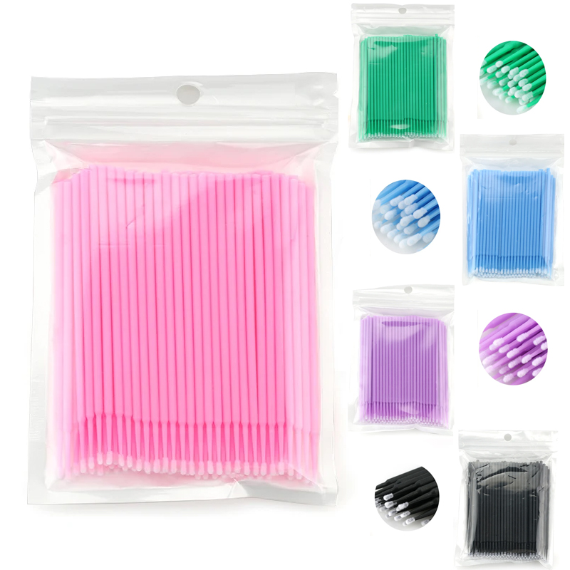 Micro Brush Applicator - แปรงปัดขนตาแบบใช้แล้วทิ้ง50/100ชิ้นแปรงไมโครต่อขนตาอุปกรณ์เสริมการถอดขนตาแต่ละชิ้น