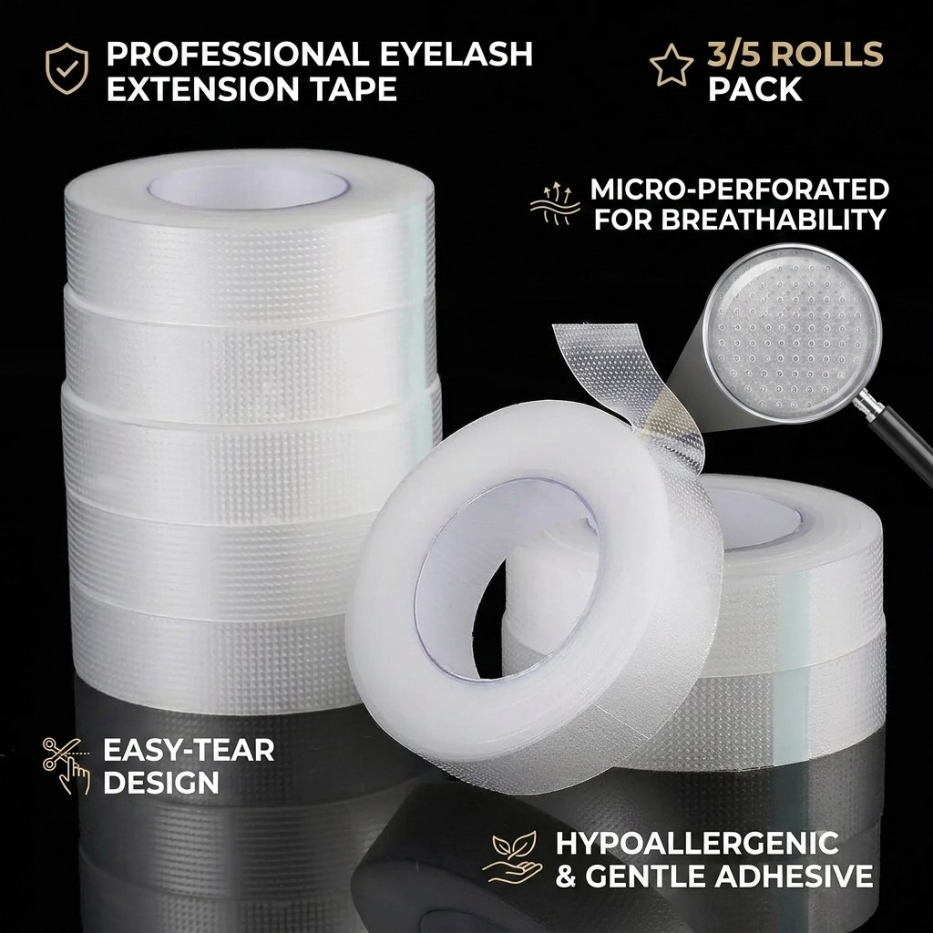 Tape Breathable Lash - เทปติดขนตา PE 3/5 ม้วน ระบายอากาศได้ ใช้สำหรับต่อขนตา