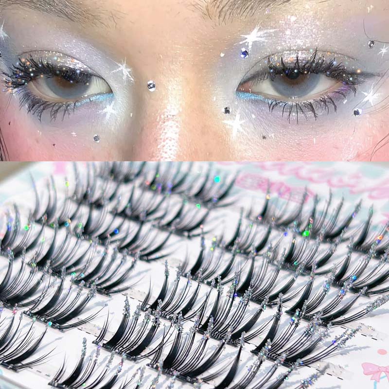 Eyelash Extension Korea - ขนตาปลอมแบบติดเองสไตล์เกาหลี Mixiaohe ลายดาว ดีไซน์ธรรมชาติ สำหรับใช้ในชีวิตประจำวันและคอสเพลย์