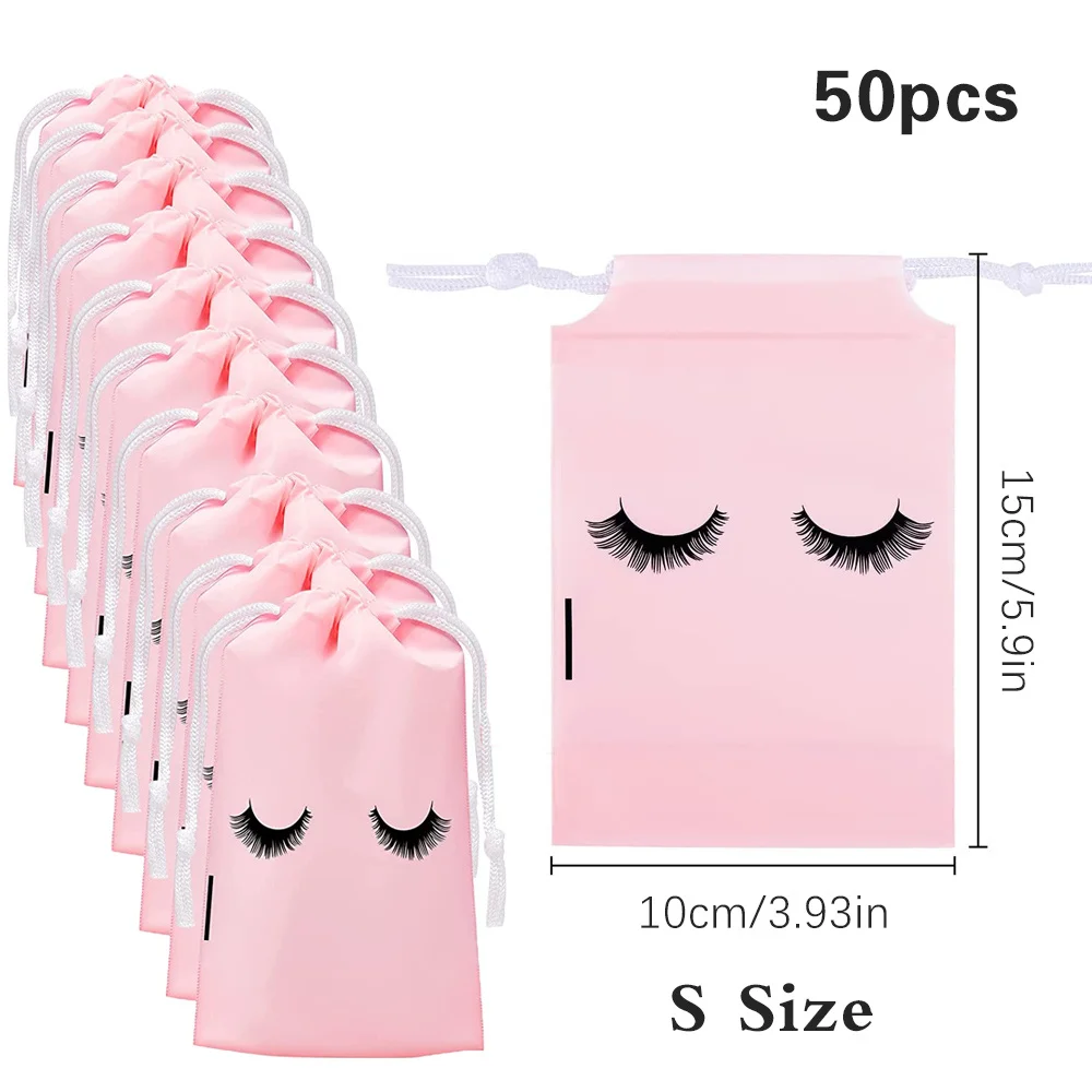 Eyelash Extension Aftercare - กระเป๋าเดินทาง 50 ชิ้น กระเป๋าใส่ขนตาหลังการใช้งาน กระเป๋าเครื่องสำอางแบบใช้ซ้ำได้ อุปกรณ์ต่อขนตา