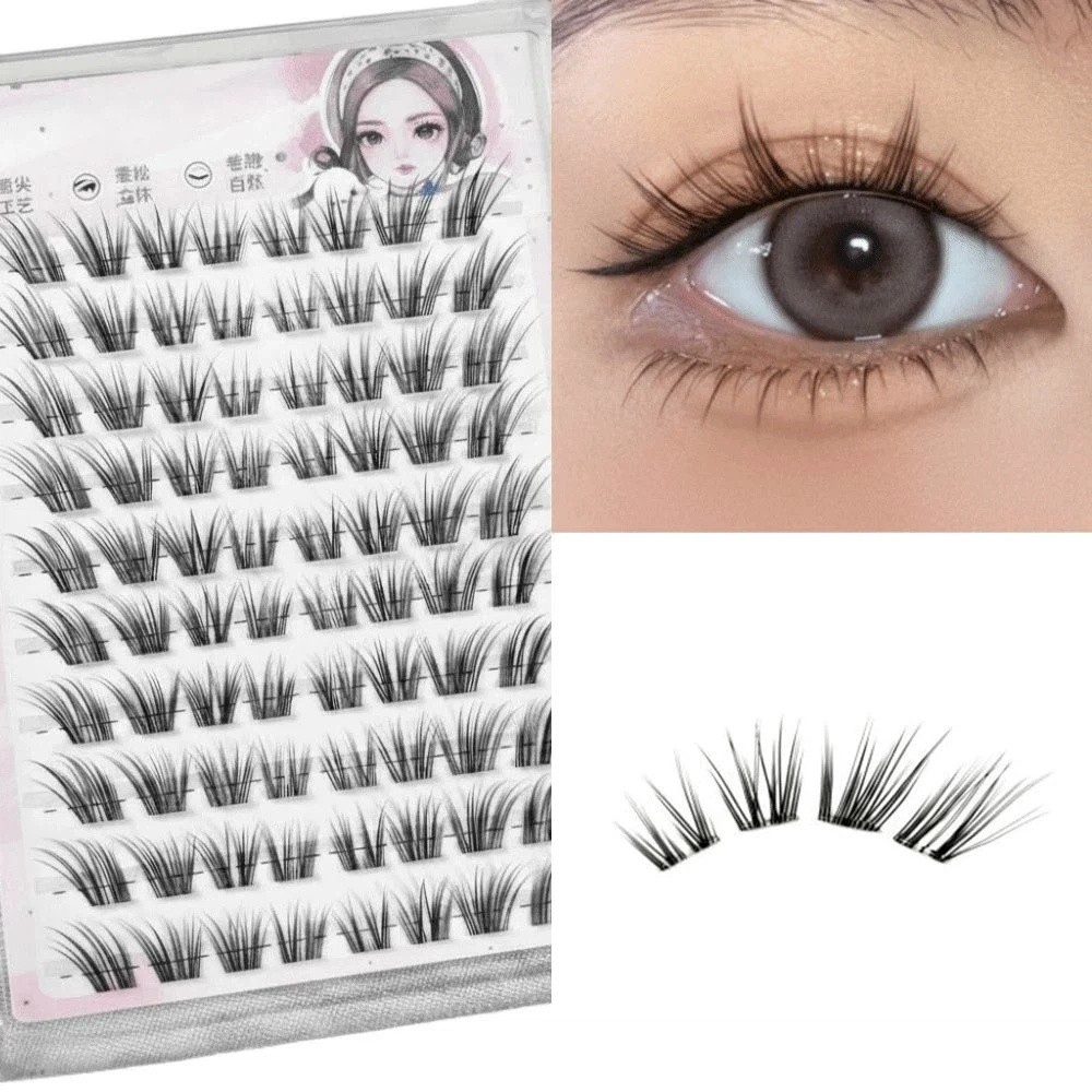 Eyelash Extension In Chinese - ขนตาปลอมแบบเต็มแถบ ยาวเป็นธรรมชาติ ทำด้วยมือ ปราศจากการทารุณสัตว์ สไตล์จีนใหม่ อุปกรณ์แต่งตา