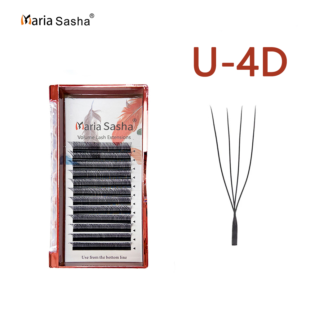 Eyelash Extension Single Lash - ขนตาปลอม MARIA U 4D W แบบชั้นเดียว