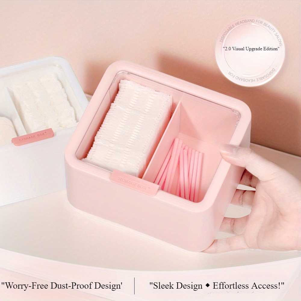 Lash Tray Organizer - กล่องเก็บของแบบมีฝาปิดโปร่งใส - รถเข็นเครื่องมือต่อขนตาพร้อมช่องเดสก์ท็อปกันฝุ่นสําหรับเครื่องสําอาง