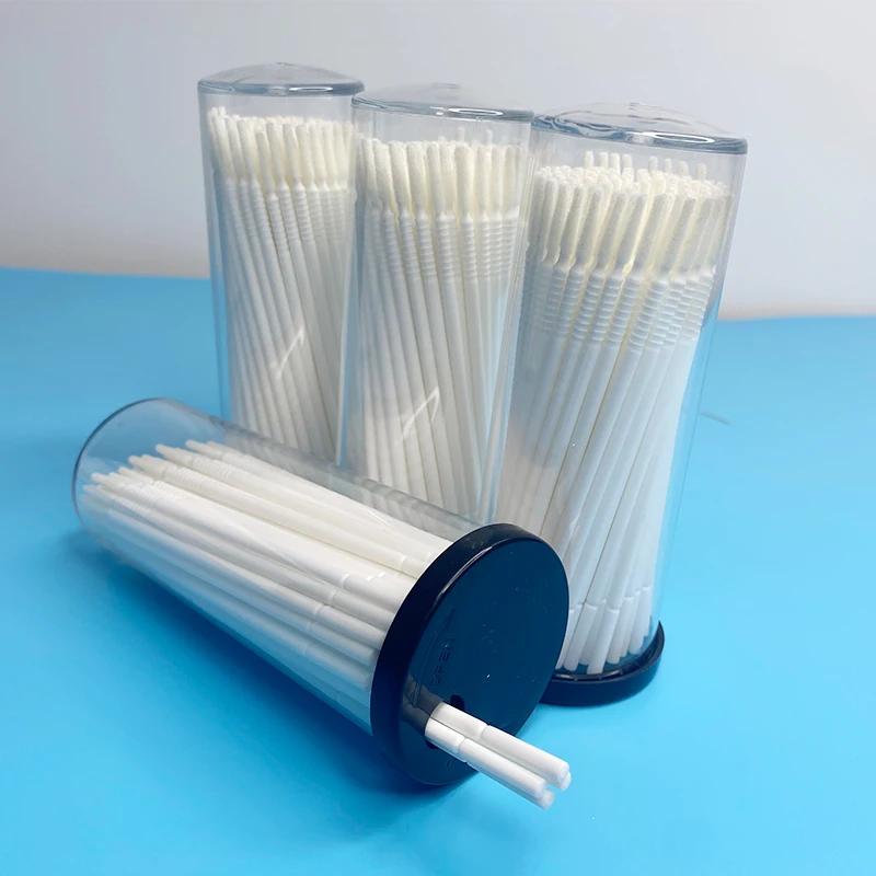 Micro Brush Applicator - แปรงไมโครบรัชแบบใช้แล้วทิ้ง สีขาว หัวยาว 100 ชิ้น สำหรับต่อขนตา