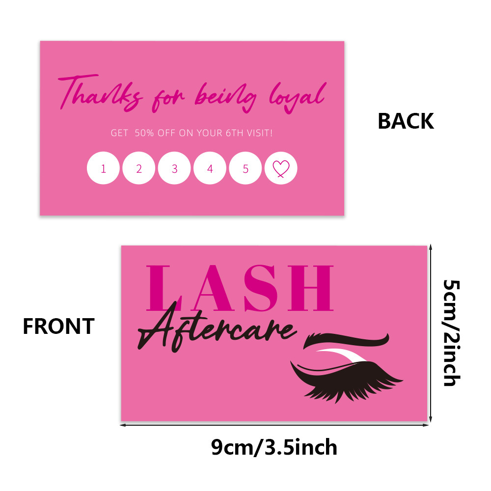 50pcs Shining Eyelash นามบัตร  - Eyelash Extension Aftercare บทวิจารณ์และราคา