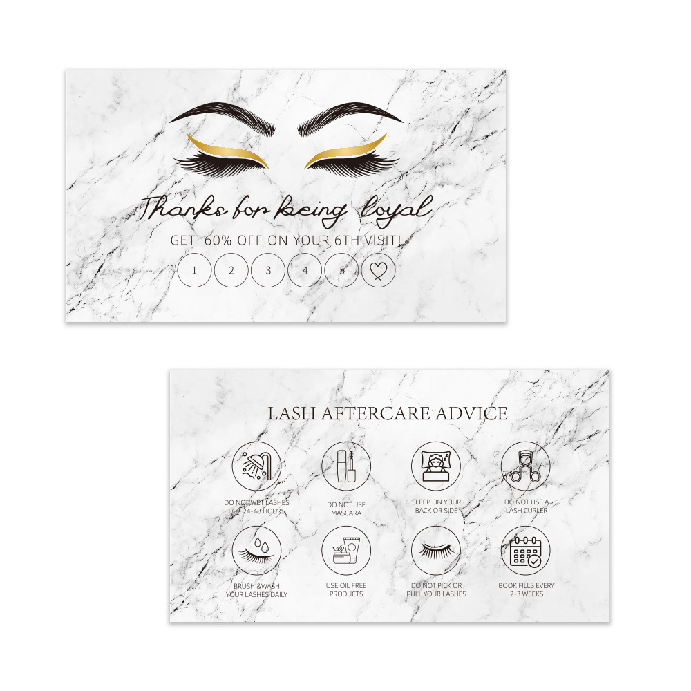 50pcs Shining Eyelash นามบัตร  - Eyelash Extension Aftercare บทวิจารณ์และราคา