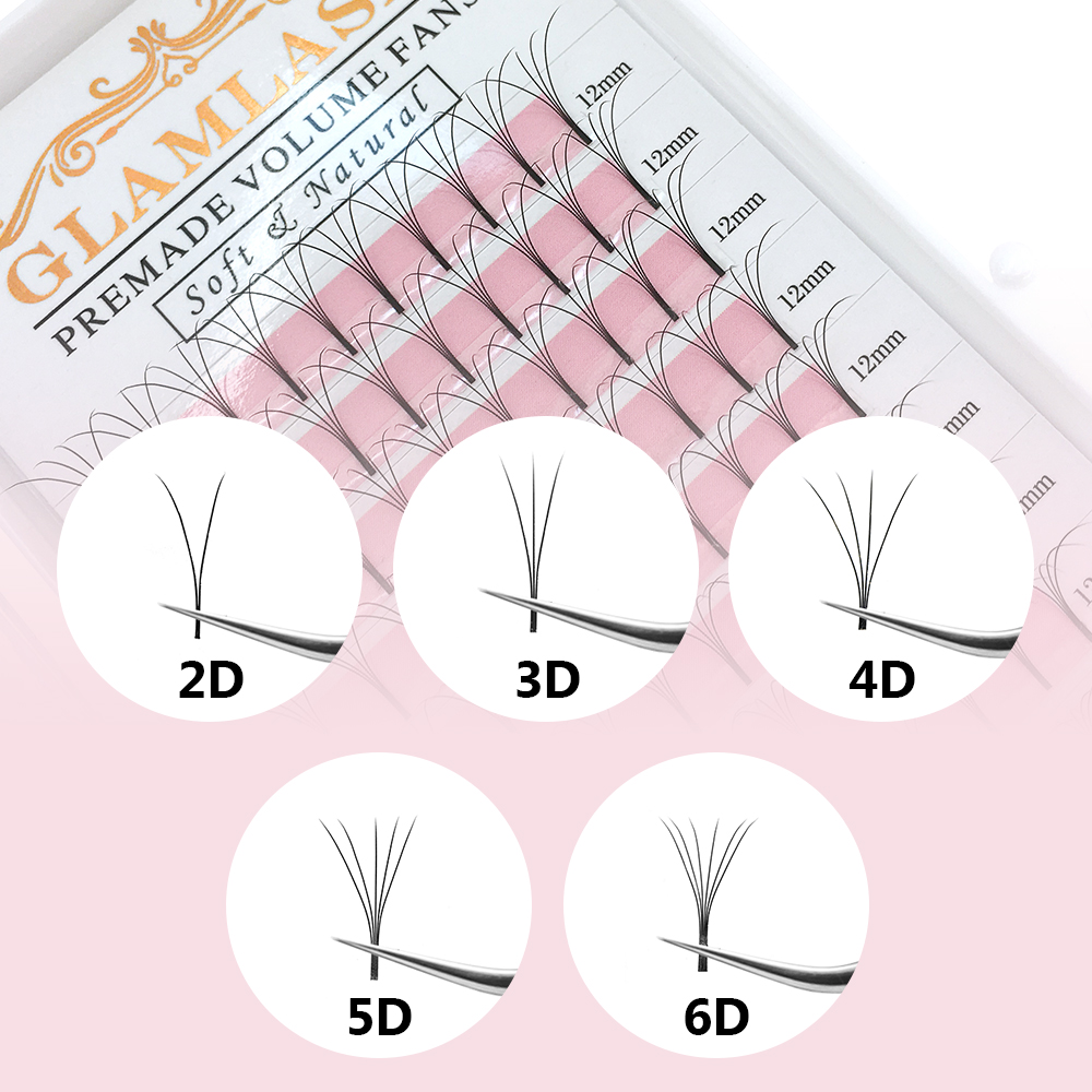 GLAMLASH 2D-6D premade ปริมาณแ - Eyelash Extension Korea Natural บทวิจารณ์และราคา