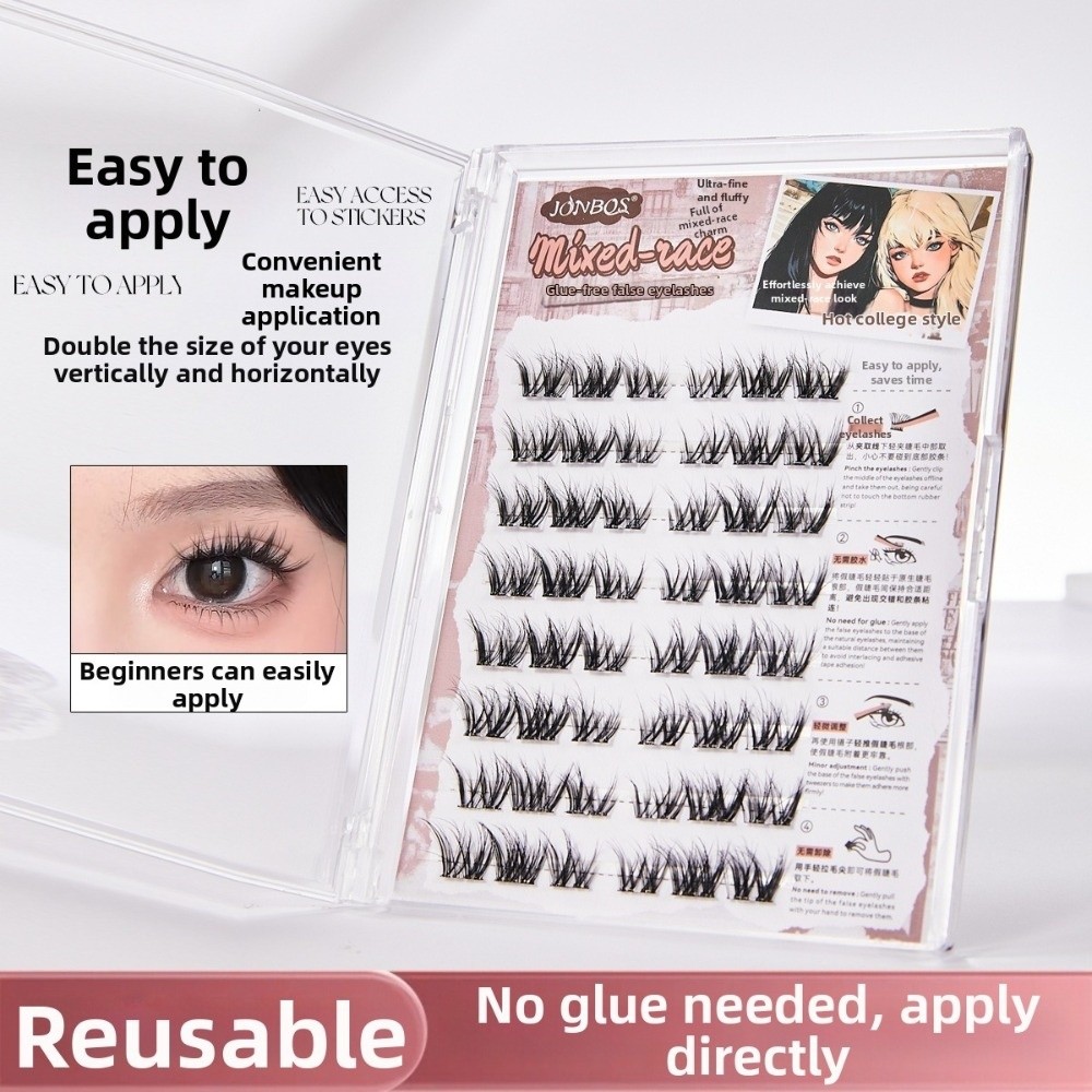 ขนตาปลอมแบบหนา 13 มม. ติดง่าย  - Eyelash Extension No 8 บทวิจารณ์และราคา
