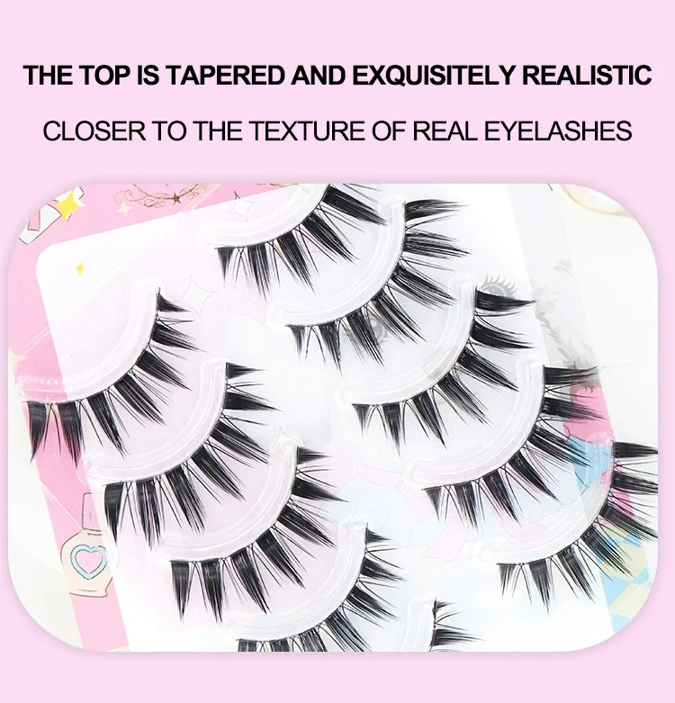 5 คู่ Manga Eye ขนตาปลอมรูปขนต - Eyelash Extension Douyin บทวิจารณ์และราคา