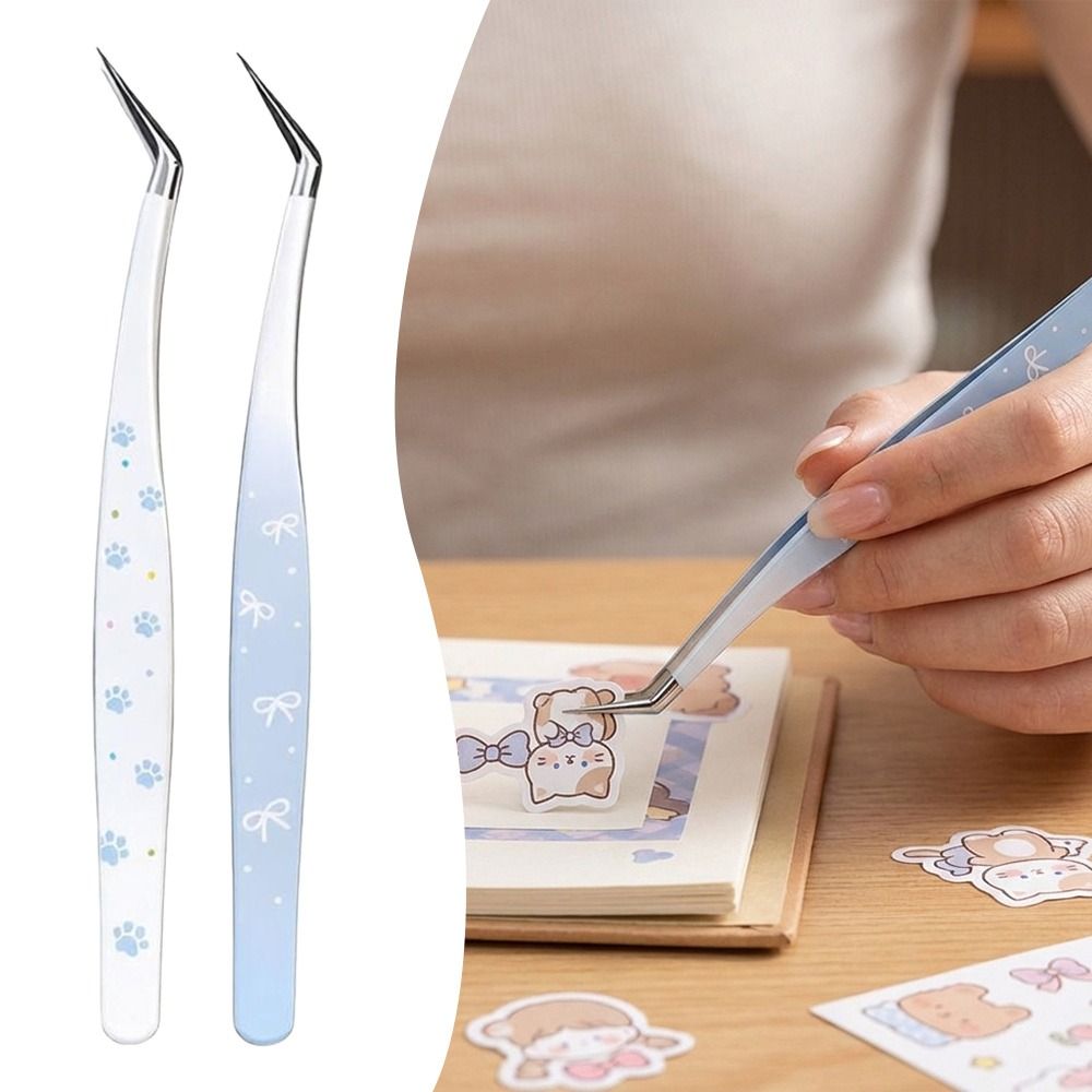 แหนบสแตนเลสโค้ง ป้องกันไฟฟ้าสถ - Lash Mapping Sticker บทวิจารณ์และราคา