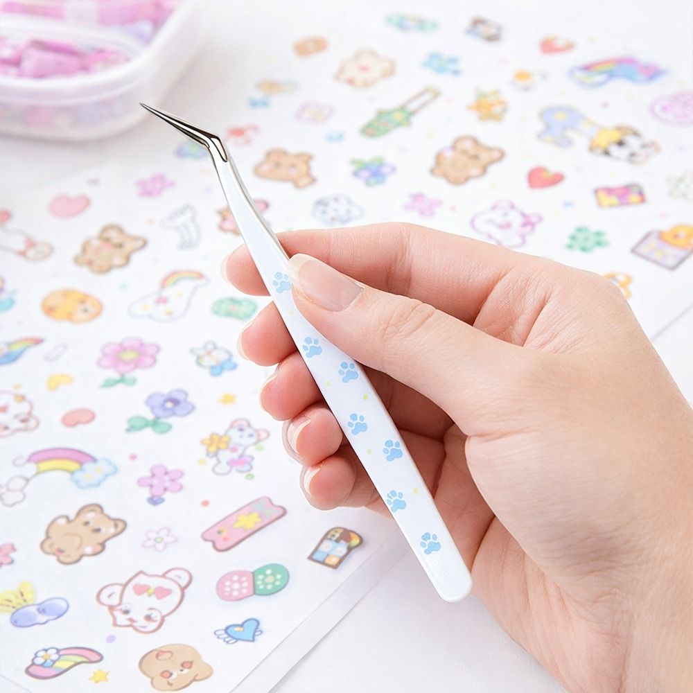 แหนบสแตนเลสโค้ง ป้องกันไฟฟ้าสถ - Lash Mapping Sticker บทวิจารณ์และราคา