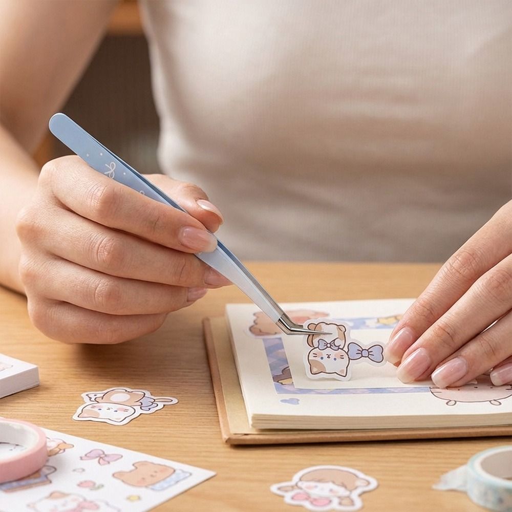 แหนบสแตนเลสโค้ง ป้องกันไฟฟ้าสถ - Lash Mapping Sticker บทวิจารณ์และราคา