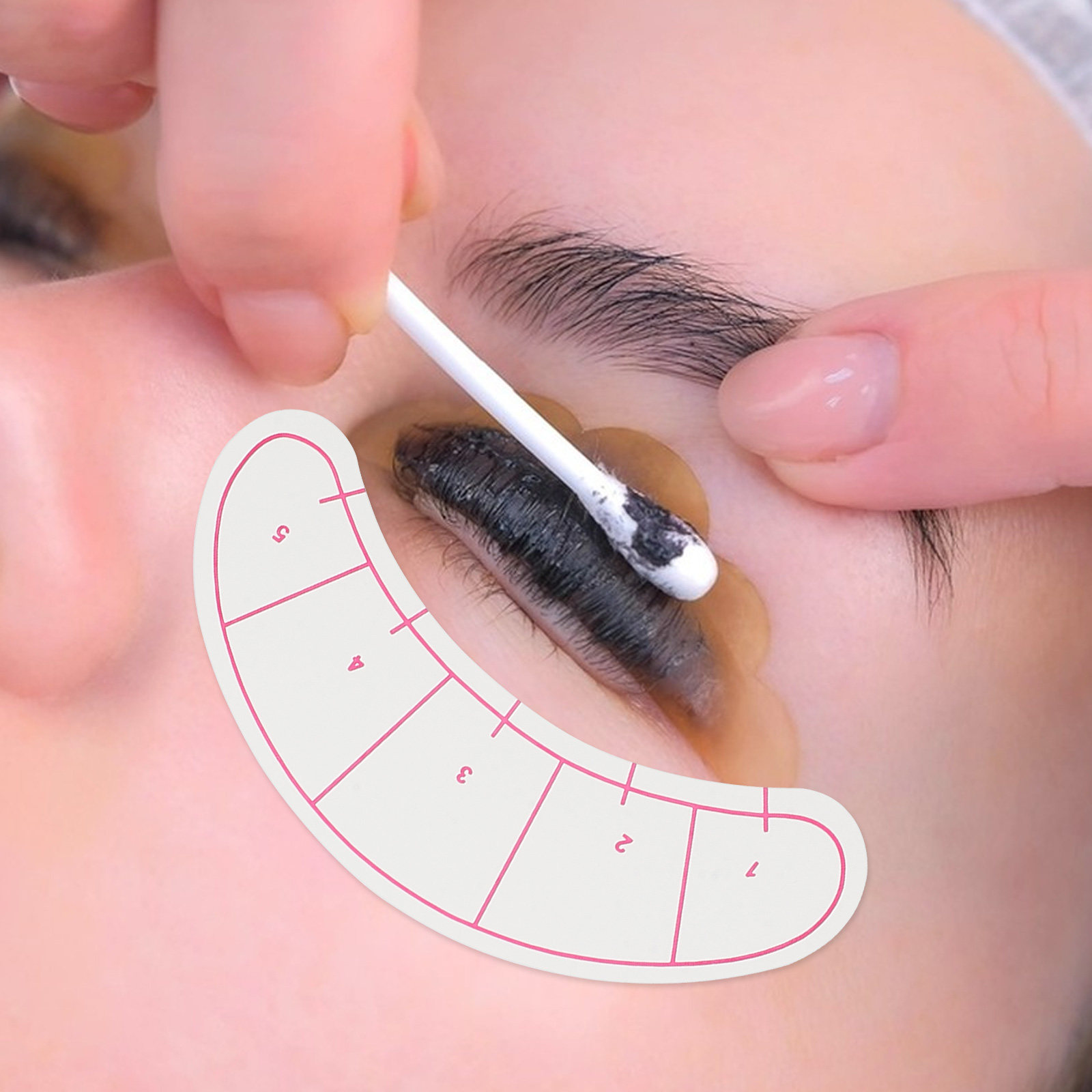 แผ่นกระดาษติดขนตาปลอม 10 แผ่น  - Lash Mapping Sticker บทวิจารณ์และราคา
