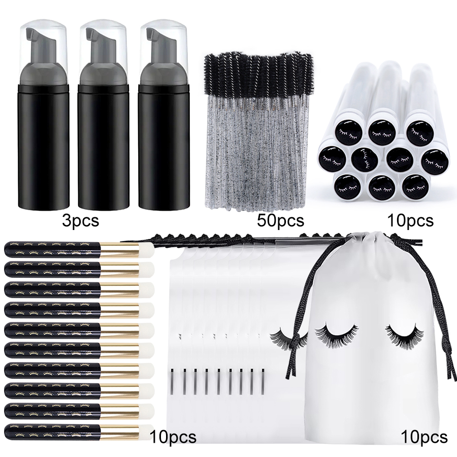 83PCS Lash ขวดแชมพูชุดแปรงสําห - Eyelash Extension Aftercare บทวิจารณ์และราคา