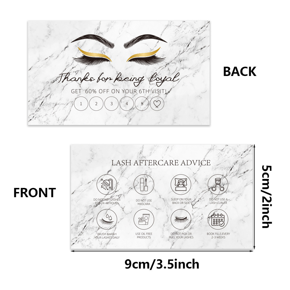 50pcs Shining Eyelash นามบัตร  - Eyelash Extension Aftercare บทวิจารณ์และราคา