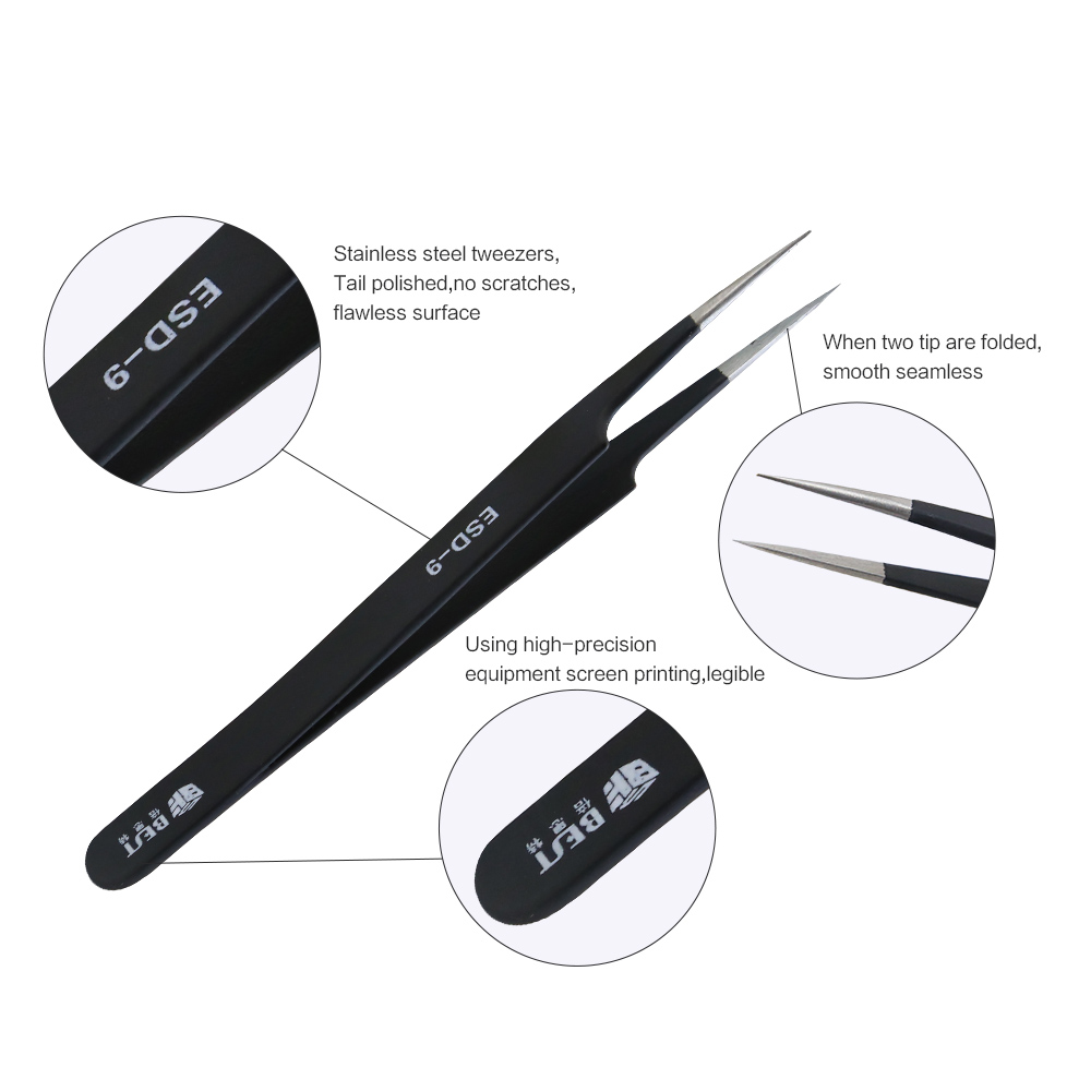 BST-ESD-9 Anti-Static แหนบกายว - Eyelash Extension In Chinese บทวิจารณ์และราคา
