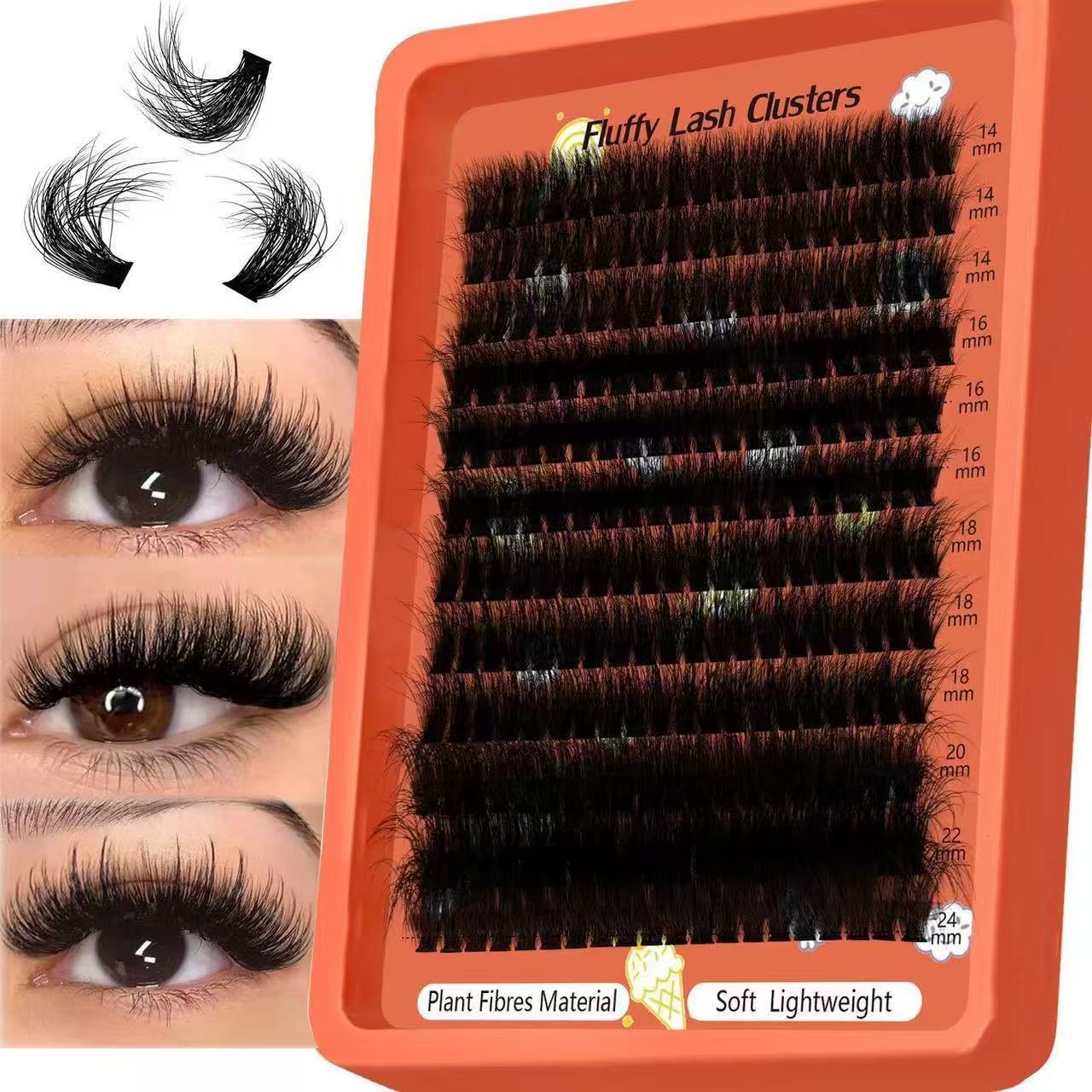 ขนตาปลอมแบบกลุ่มฟูฟ่อง 80D-100 - Eyelash Extension Home Service บทวิจารณ์และราคา