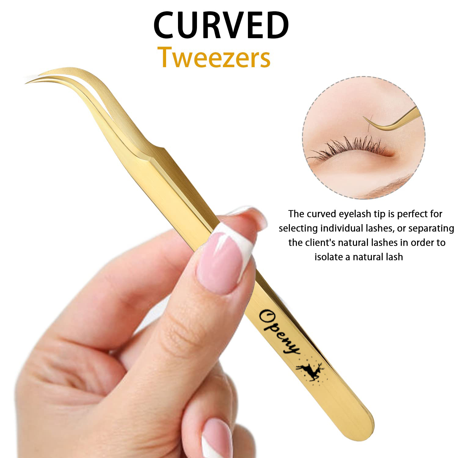 แหนบต่อขนตาแบบมืออาชีพ ปลายตรง - Isolation Tweezer Curved บทวิจารณ์และราคา
