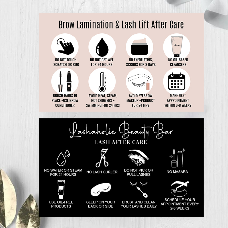 บัตรสะสมคะแนนต่อขนตาปลอม บัตรค - Eyelash Extension Aftercare บทวิจารณ์และราคา