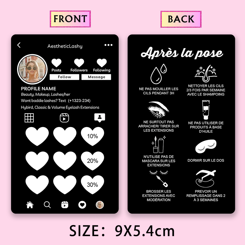บัตรสะสมคะแนนต่อขนตาปลอม บัตรค - Eyelash Extension Aftercare บทวิจารณ์และราคา
