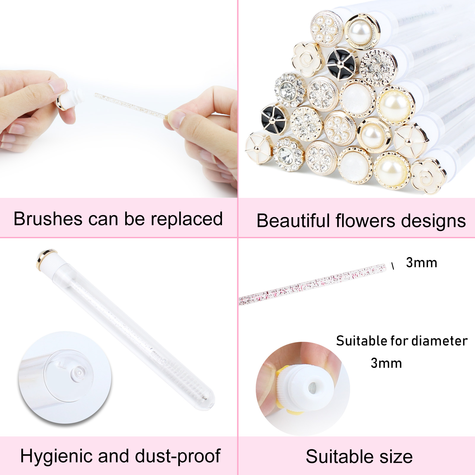 มาสคาร่าหลอด 20pcs Reusable La - Micro Brush Applicator บทวิจารณ์และราคา