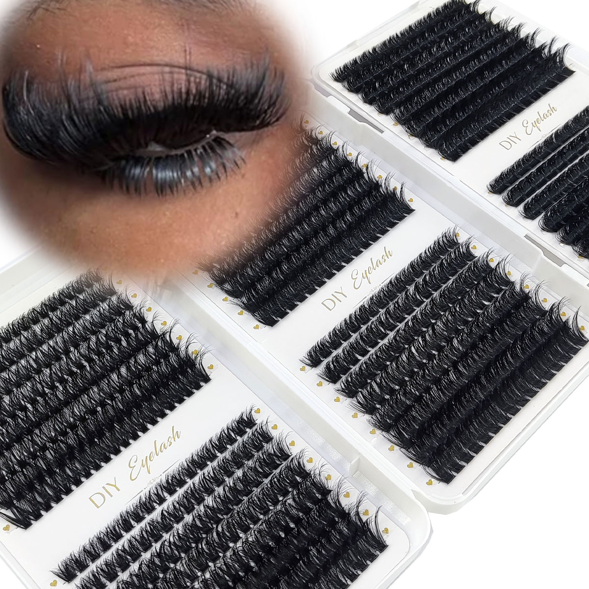 HBZGTLAD 200D-60D ขนตาแบบกลุ่ม - Eyelash Extension Single Lash บทวิจารณ์และราคา