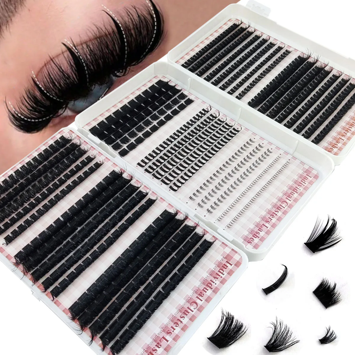 HBZGTLAD 200D-60D ขนตาแบบกลุ่ม - Eyelash Extension Single Lash บทวิจารณ์และราคา