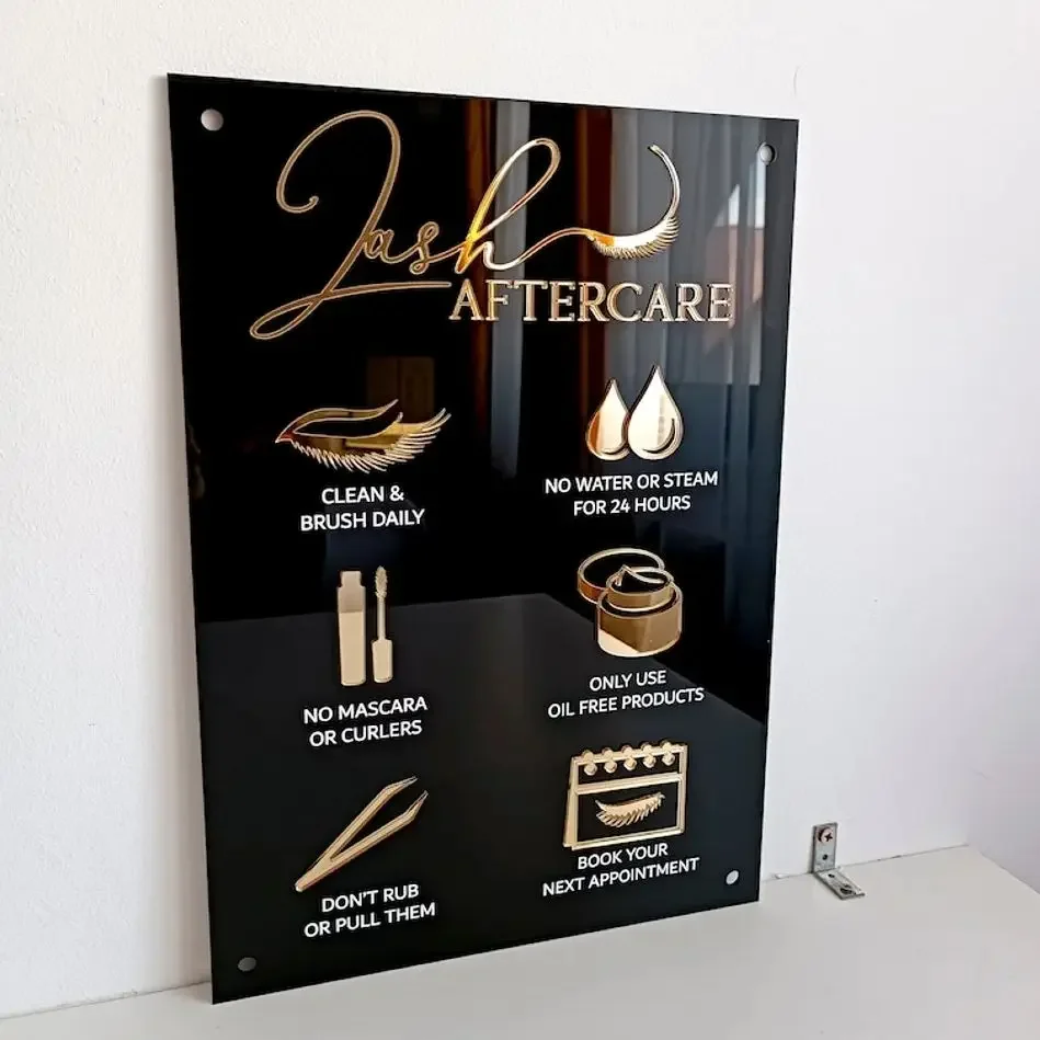 Aftercare Sign สําหรับ Lash Ex - Eyelash Extension Aftercare บทวิจารณ์และราคา