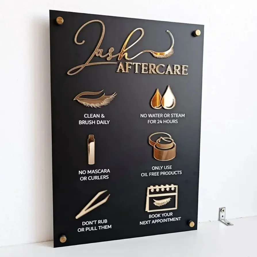 Aftercare Sign สําหรับ Lash Ex - Eyelash Extension Aftercare บทวิจารณ์และราคา