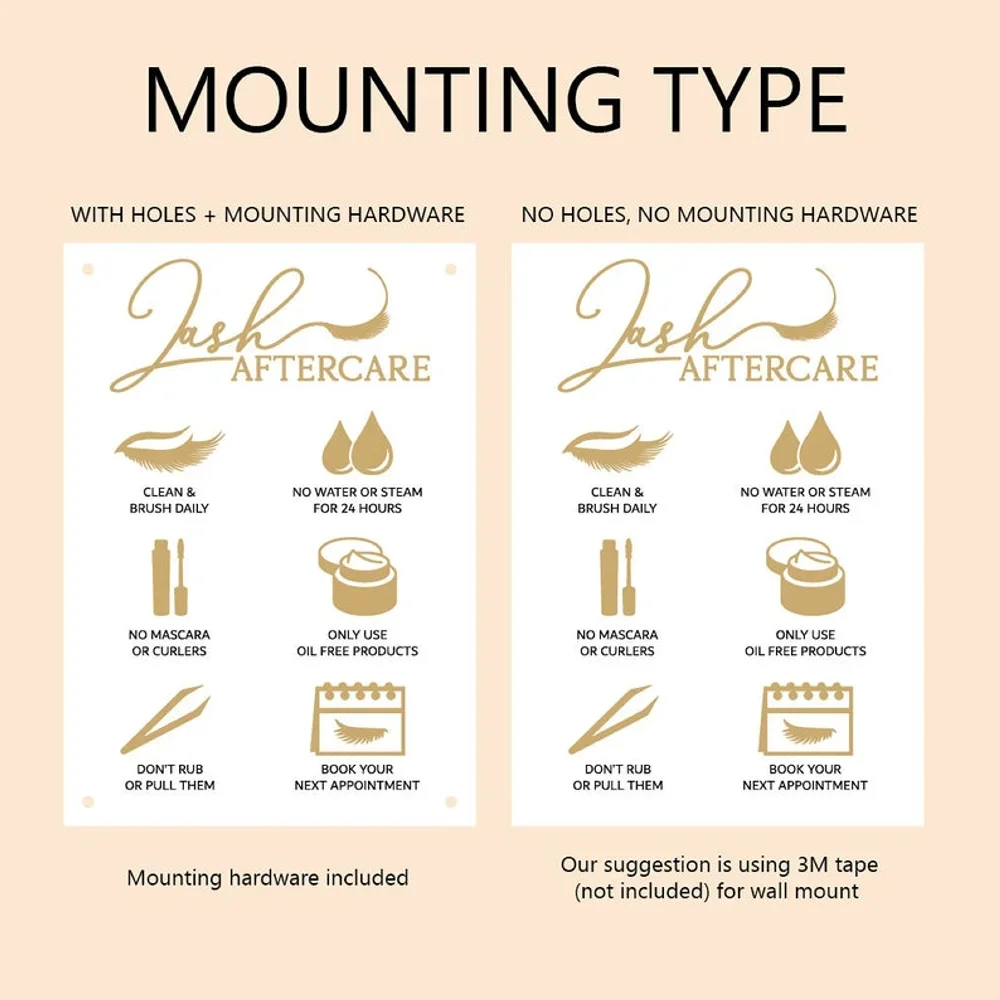Aftercare Sign สําหรับ Lash Ex - Eyelash Extension Aftercare บทวิจารณ์และราคา
