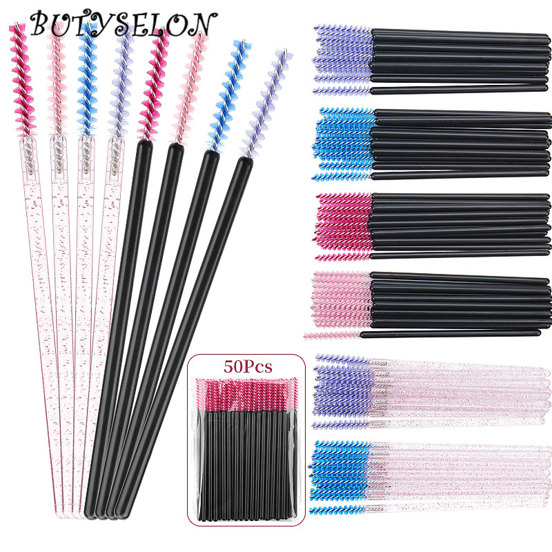 50Pcs Disposable Eyelash Brush - Micro Brush Applicator บทวิจารณ์และราคา