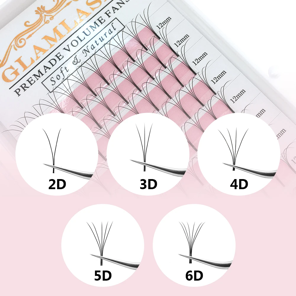GLAMLASH 2D-6D premade ปริมาณแ - Eyelash Extension Korea Natural บทวิจารณ์และราคา