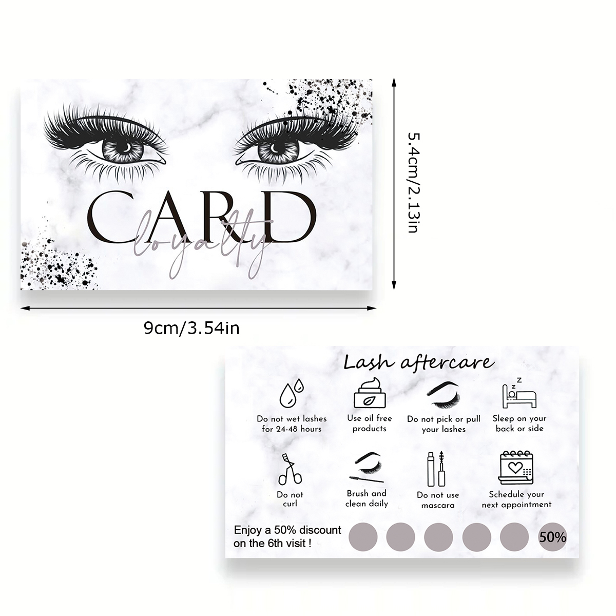 50 ชิ้น/ล็อต Marble Eyelash Af - Eyelash Extension Aftercare บทวิจารณ์และราคา