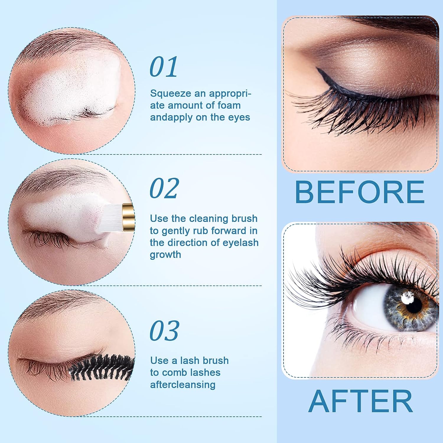 ชุดทำความสะอาดขนตาแชมพูขนตาแปร - Eyelash Extension Wash บทวิจารณ์และราคา