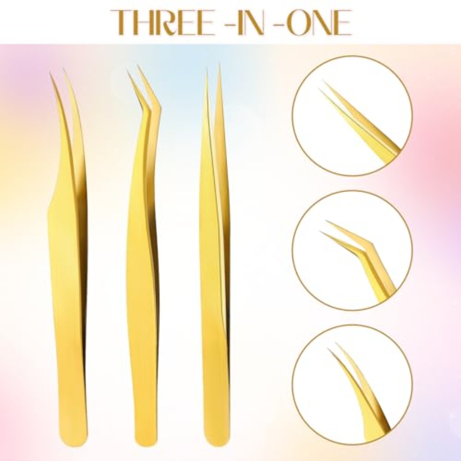 แหนบต่อขนตา 3 ชิ้น สำหรับต่อขน - Isolation Tweezer Curved บทวิจารณ์และราคา