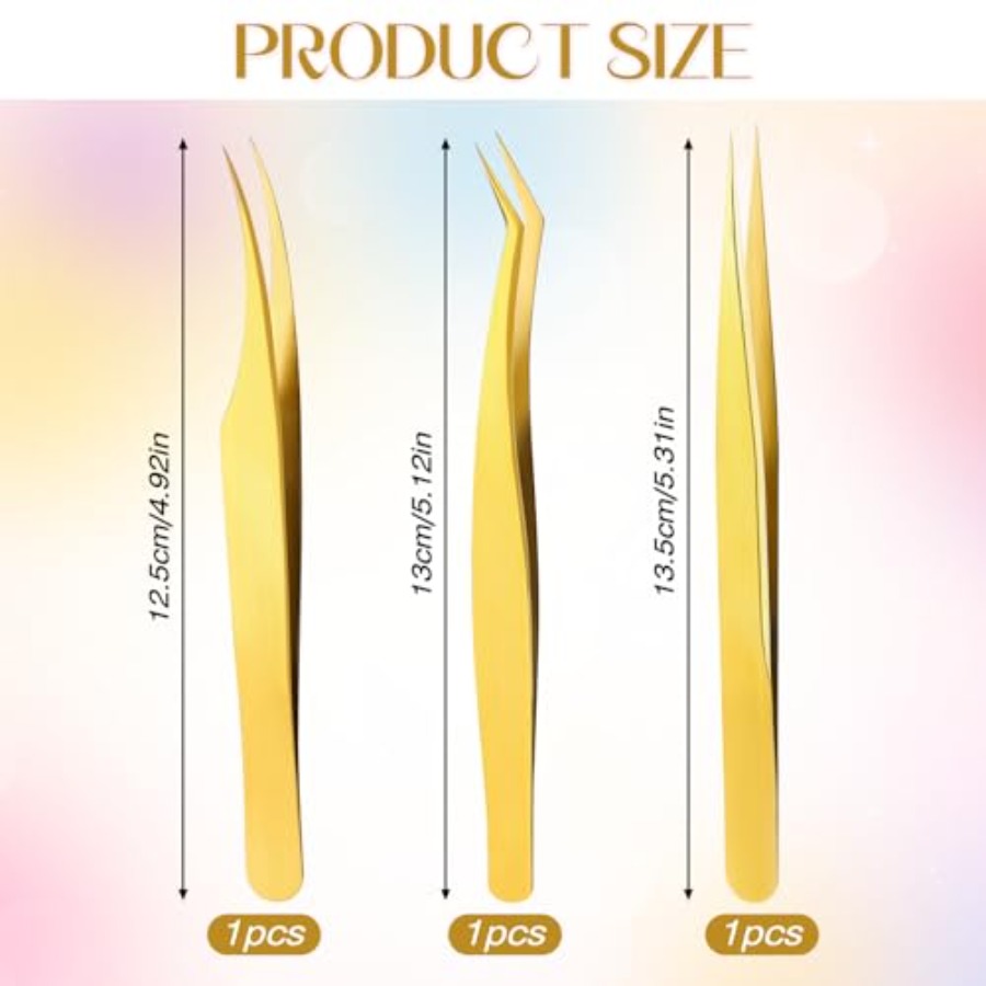 แหนบต่อขนตา 3 ชิ้น สำหรับต่อขน - Isolation Tweezer Curved บทวิจารณ์และราคา