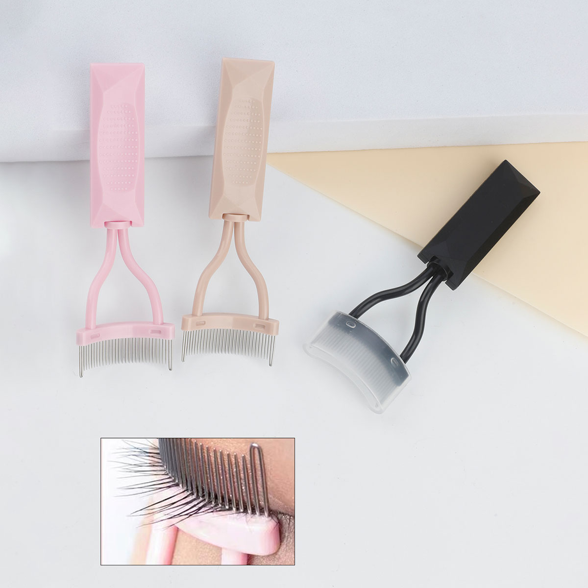 หวีคิ้วเหล็กโค้งละเอียดพิเศษ 1 - Eyelash Extension Guide บทวิจารณ์และราคา