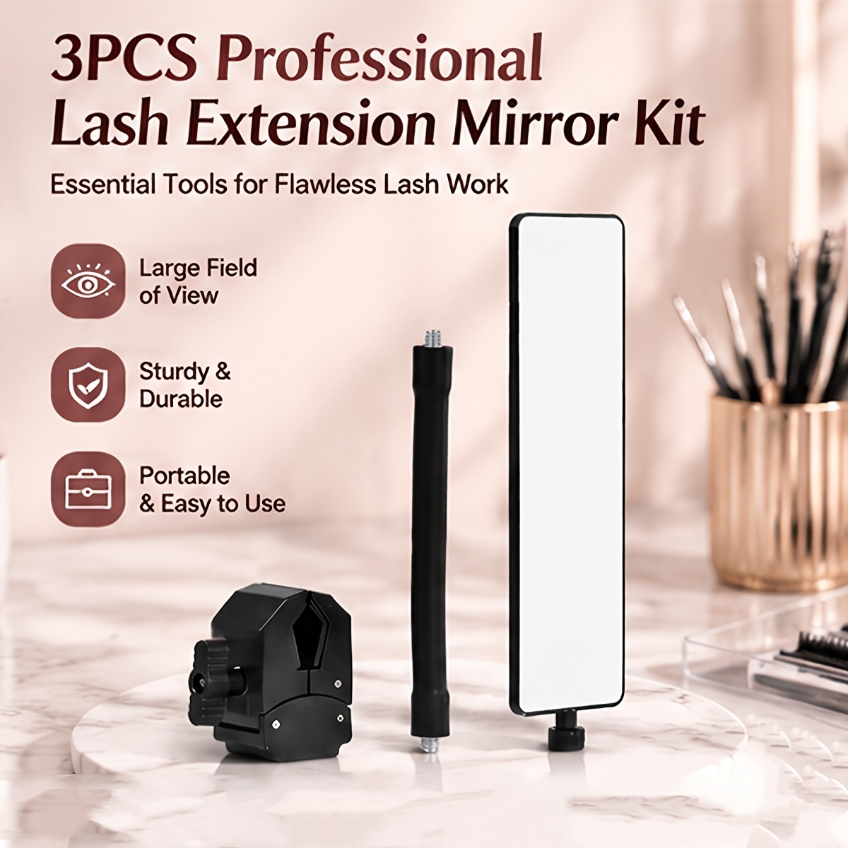 ชุดกระจกต่อขนตาแบบมืออาชีพ 3 ช - Lash Tray Organizer บทวิจารณ์และราคา